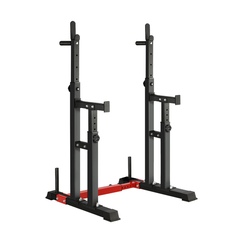 Finex Adjustable Squat Rack Barbell Bar Stand Black