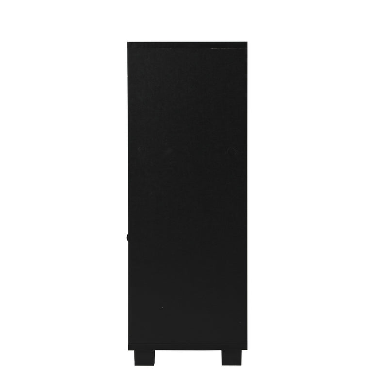 Oikiture Buffet Sideboard Storage Cabinet 2 Doors Black