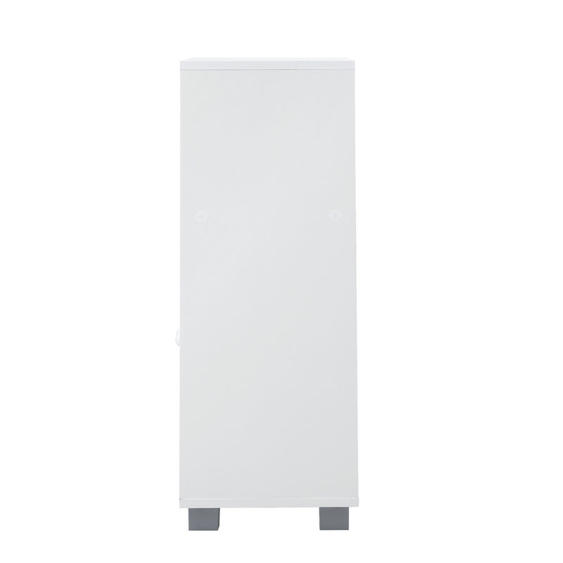 Oikiture Shoes Storage Cabinet Organiser Shelf 2 Doors White