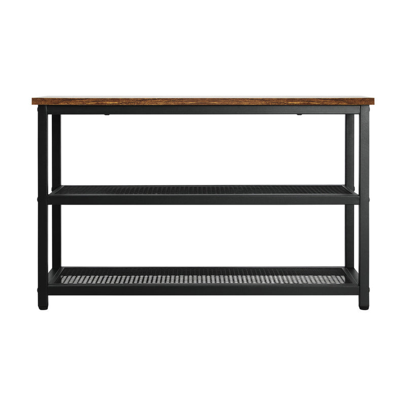 Oikiture Shoe Bench Rack Shelf Storage 3-Tier Industrial Furniture