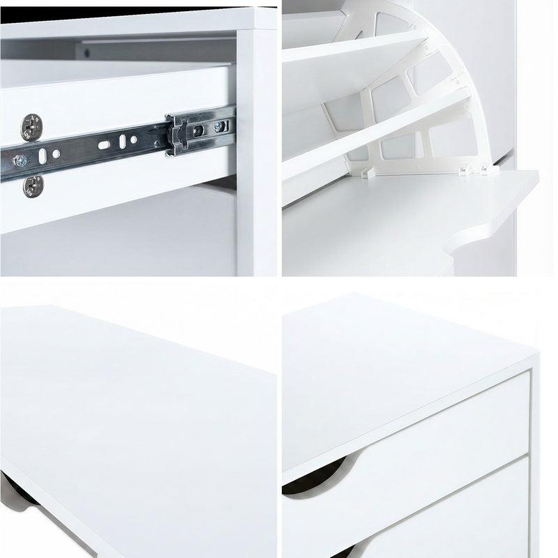 Oikiture Shoe Rack Storage Cabinet Cupboard Shelf 36 Pairs White