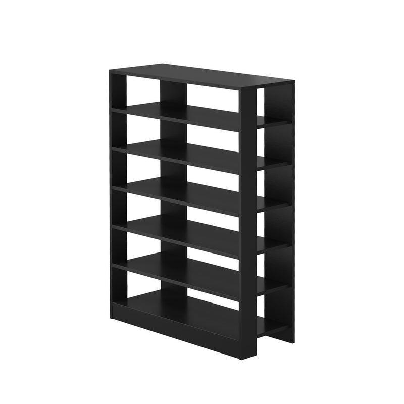 Oikiture Shoe Rack 7 Tiers Shelf Storage Cabinet Organiser Black
