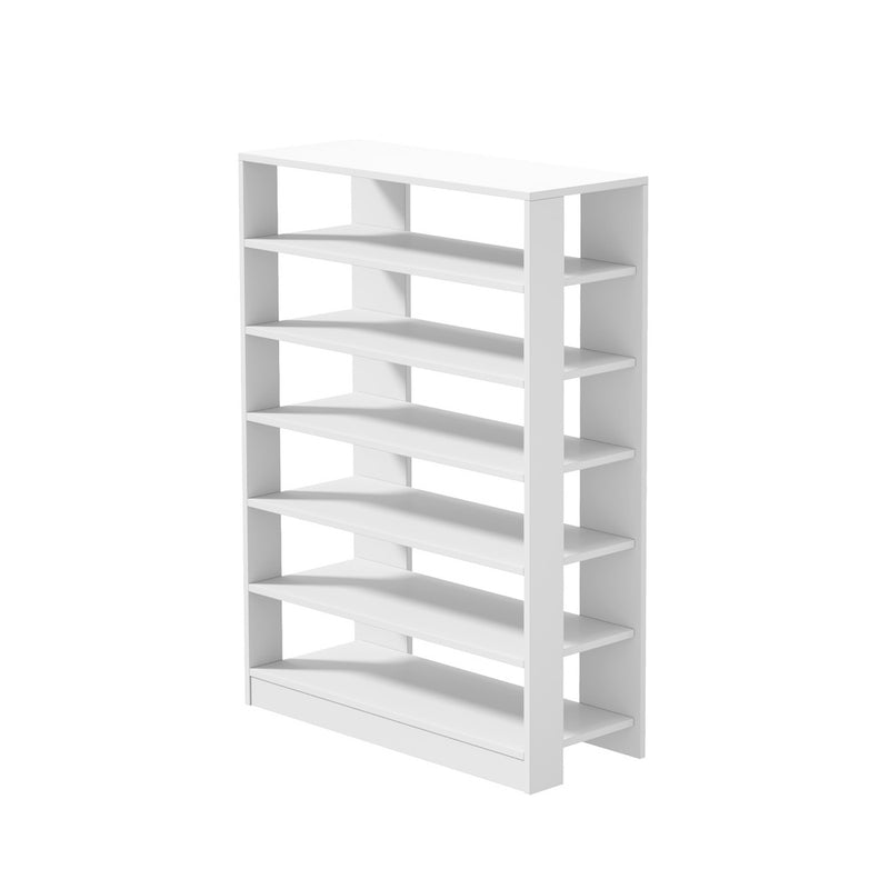 Oikiture Shoe Rack 7 Tiers Shelf Storage Cabinet Organiser White