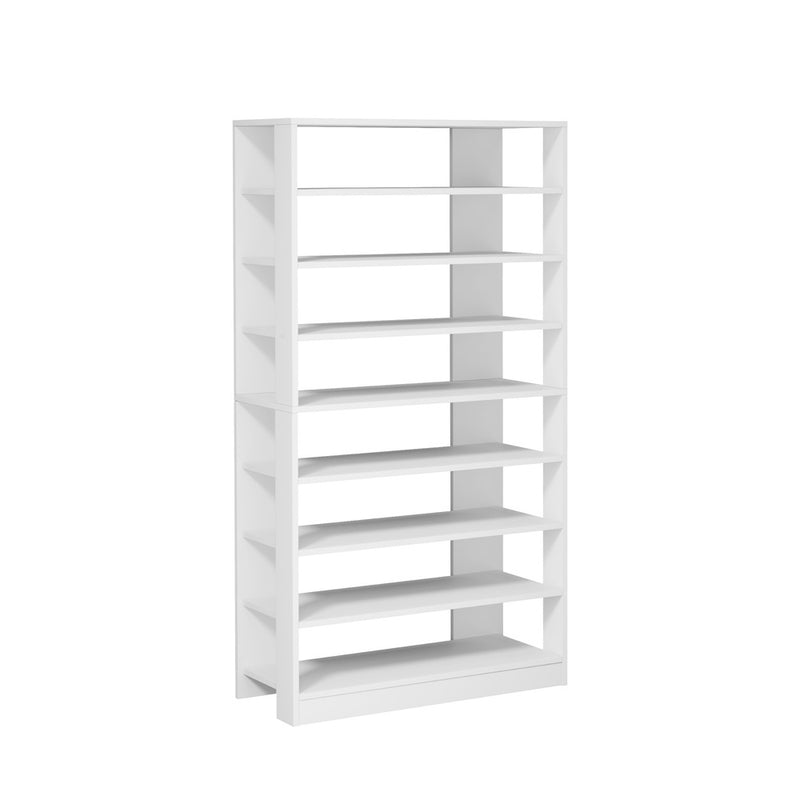 Oikiture Shoe Rack 9 Tiers Storage Cabinet 54 Pairs White