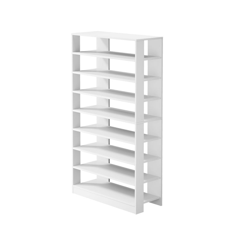 Oikiture Shoe Rack 9 Tiers Storage Cabinet 54 Pairs White