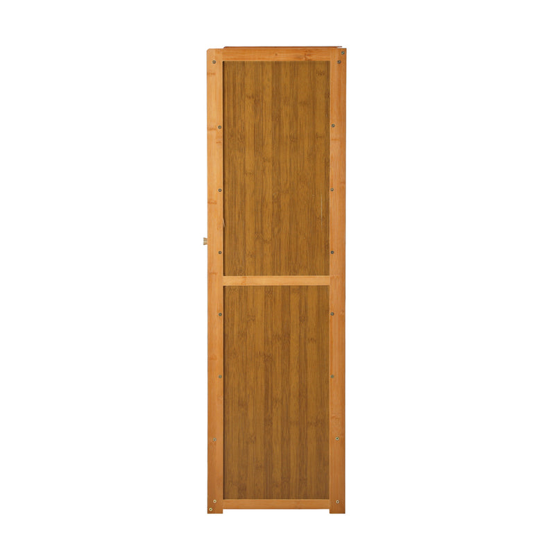Oikiture Shoe Storage Cabinet 3 Doors 7 Shelves Brown