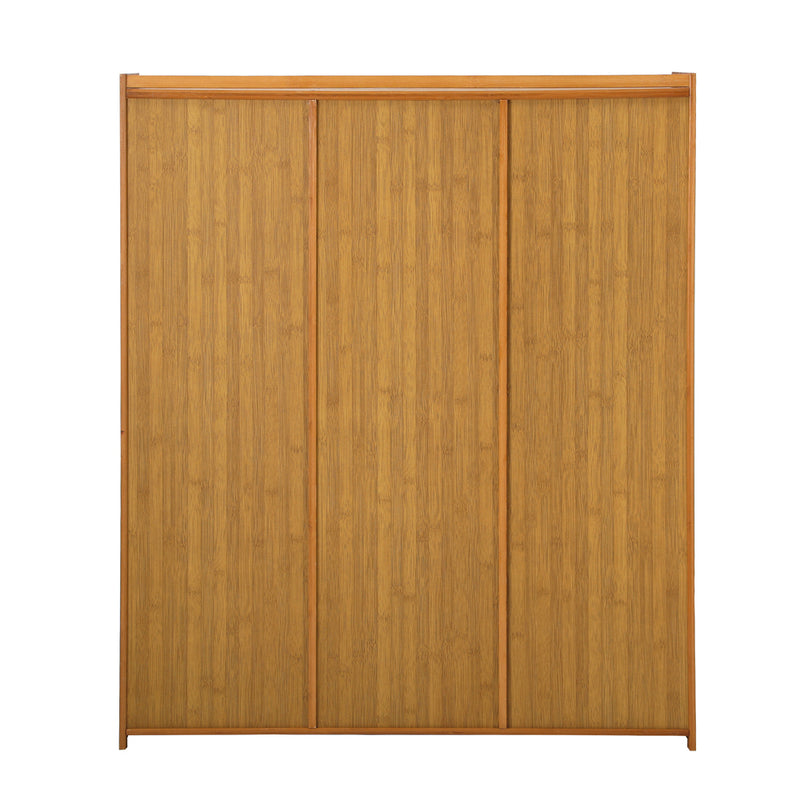 Oikiture Shoe Storage Cabinet 3 Doors 7 Shelves Brown