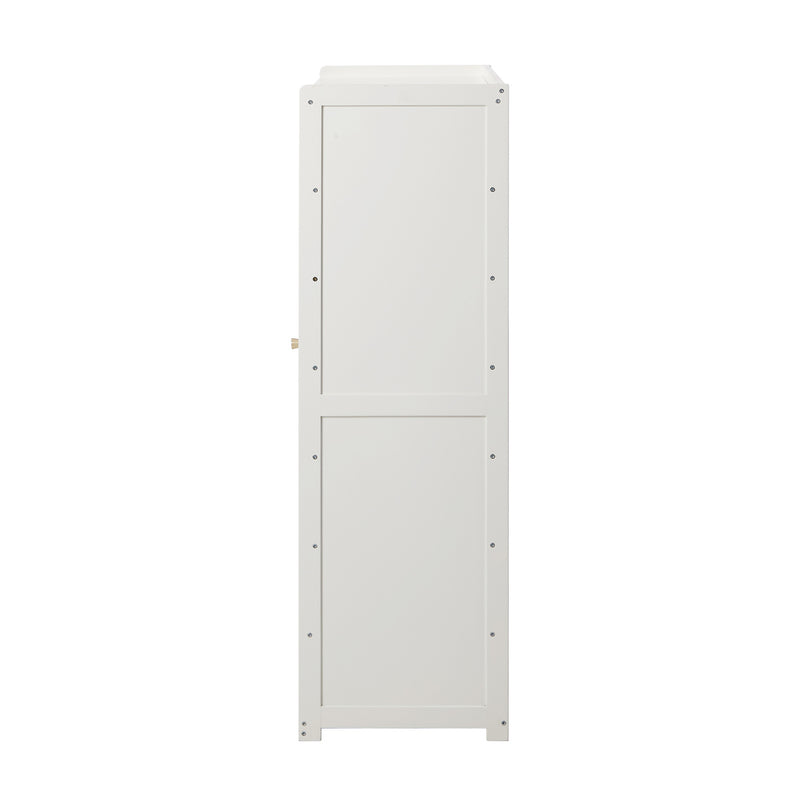 Oikiture Shoe Storage Cabinet 7 Tier Shelf Rattan White