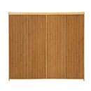 Oikiture Shoe Storage Cabinet 4 Doors Rattan Brown