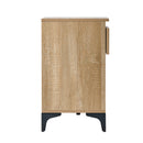 Oikiture Shoe Cabinet Bench Storage Drawer 6 Shelves Polyester Seat