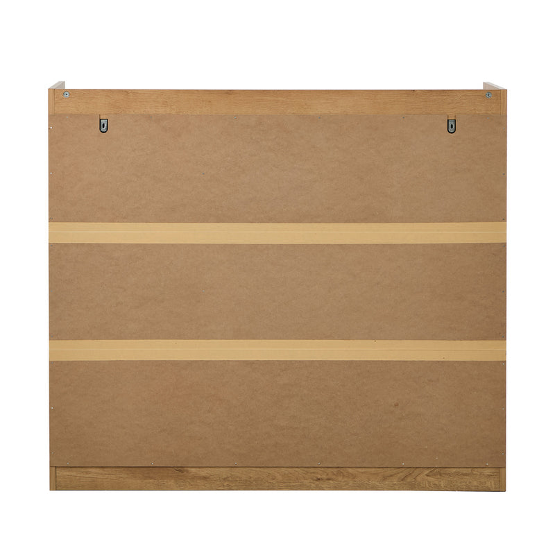 Oikiture Shoe Storage Cabinet 5-Tier Rack 3 Doors Shelf Cupboard