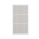 Oikiture Shoe Rack Storage Cabinet 3 Compartments White