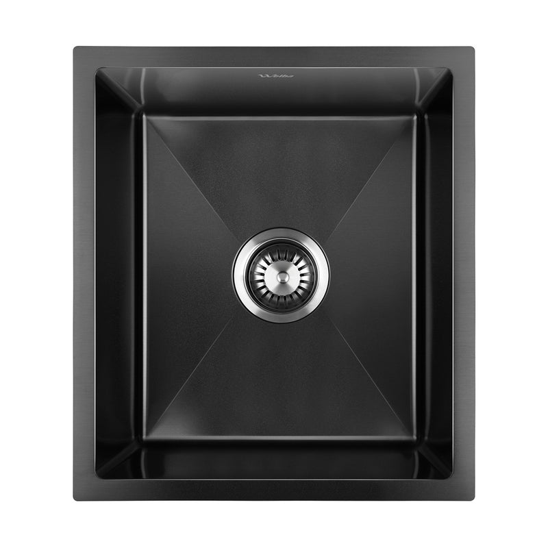 Welba 44X38CM Stainless Steel Sink Single Bowl with Waste Black