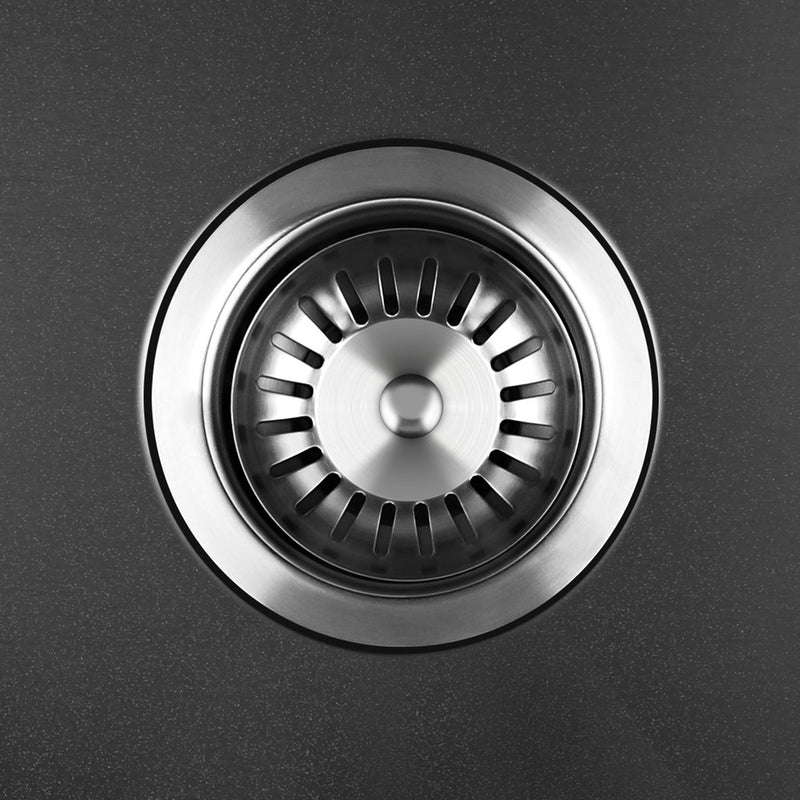 Welba 44X38CM Stainless Steel Sink Single Bowl with Waste Black