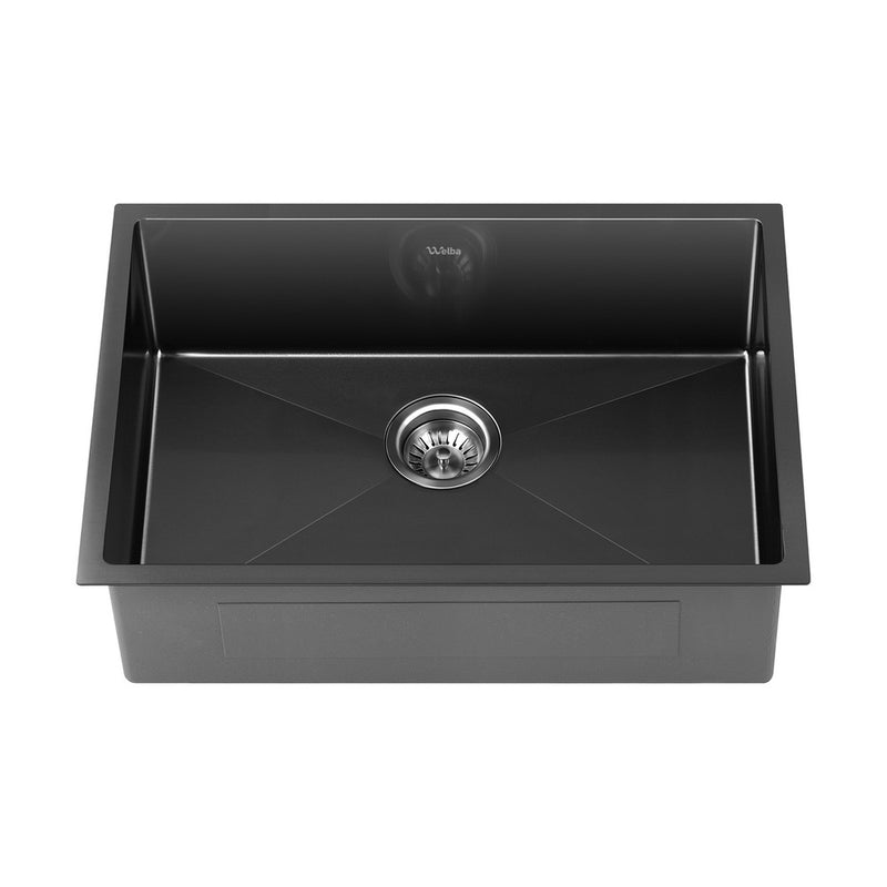 Welba Kitchen Sink Stainless Steel Basin Single Flush Mount 60X45CM