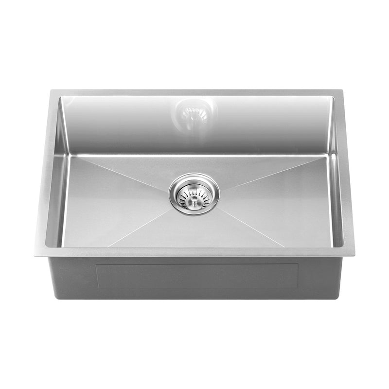 Welba 60X45CM Stainless Steel Sink Single Bowl with Waste Silver