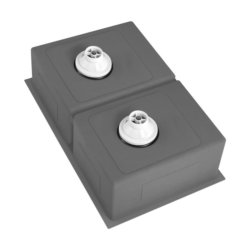 Welba Kitchen Sink Stainless Steel Basin Double Flush Mount 76X44CM