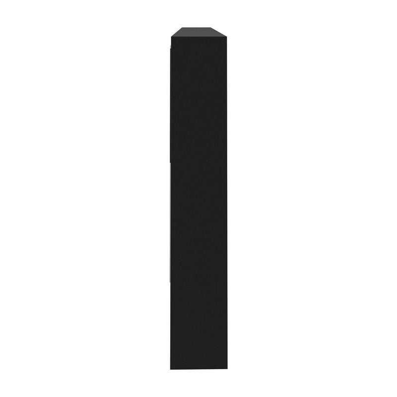 Welba Bathroom Mirror Cabinet LED Wall Storage 750x750mm Black