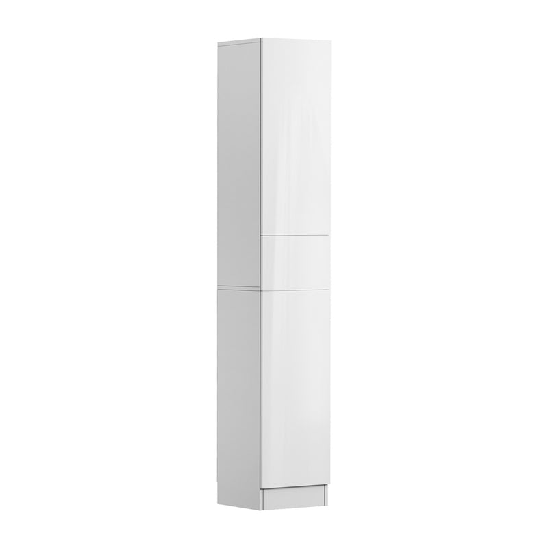 Oikiture Tall Bathroom Cabinet Storage Slim Toilet Cupboard White