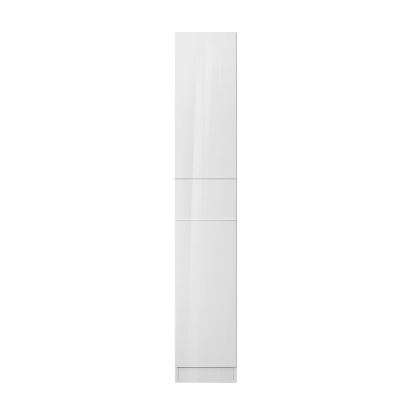 Oikiture Tall Bathroom Cabinet Storage Slim Toilet Cupboard White