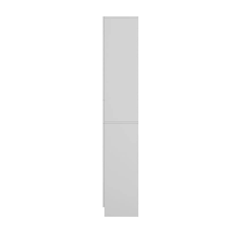 Oikiture Tall Bathroom Cabinet Storage Slim Toilet Cupboard White