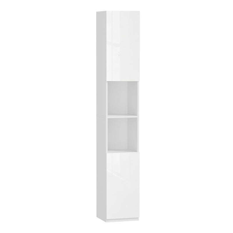 Oikiture Bathroom Cabinet Storage High Gloss Cupboard Toilet White