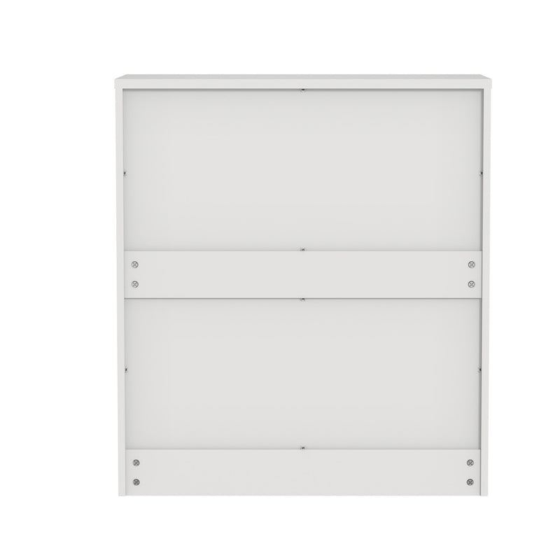 Oikiture Storage Cabinet Buffet 4 Drawer Freestanding Cupboard White