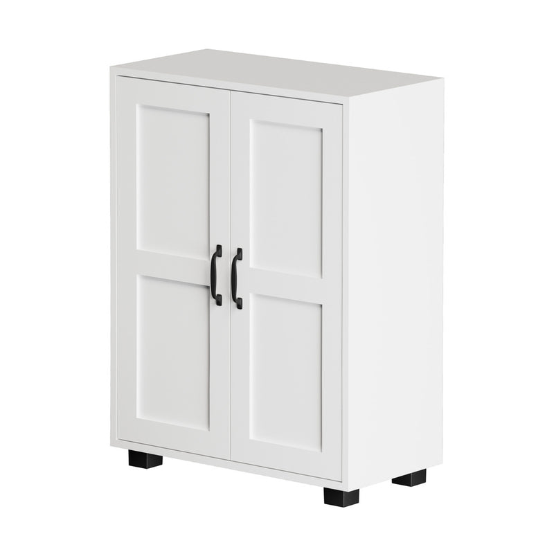 Oikiture Storage Cabinet Buffet Sideboard 2 Door White
