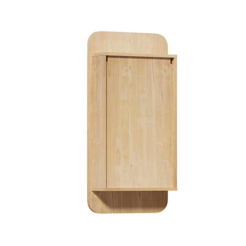 Welba Bathroom Mirror Cabinet 3-Tier Adjustable Shelves Natural