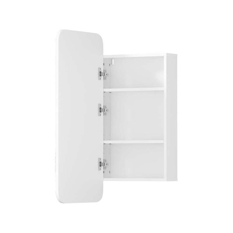 Welba Bathroom Mirror Cabinet 3-Tier Adjustable Shelves White