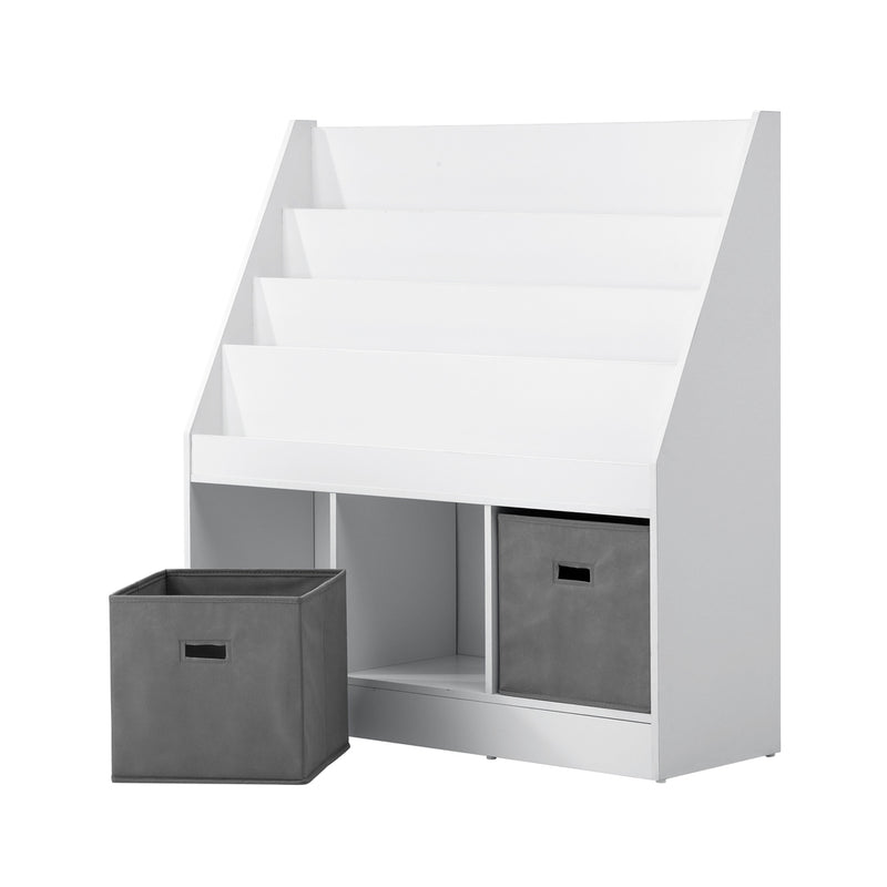 Oikiture Kids Bookshelf Toy Box Organiser Display Shelf