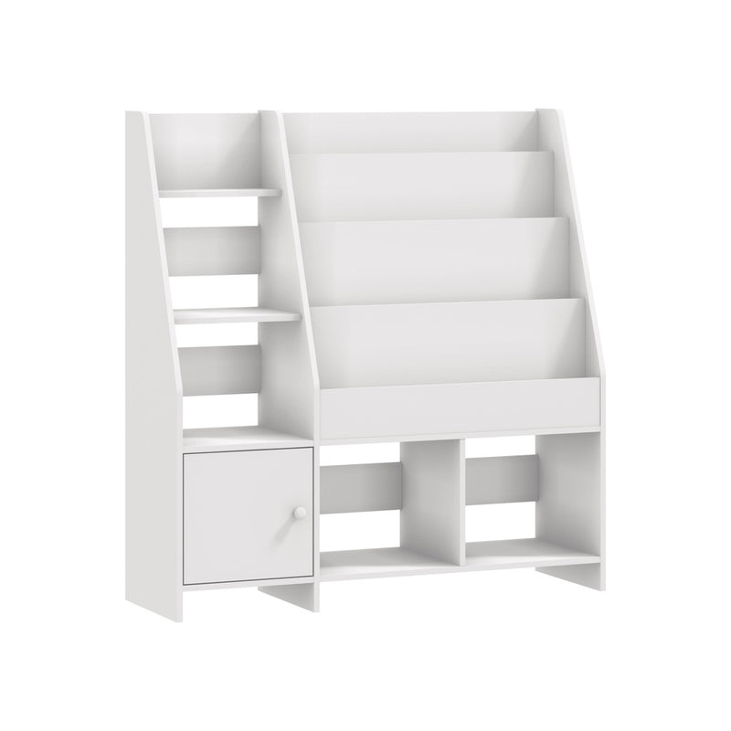 Oikiture Kids Bookshelf Organiser Storage Magazine Rack White