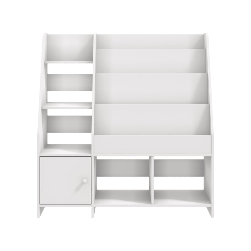 Oikiture Kids Bookshelf Organiser Storage Magazine Rack White