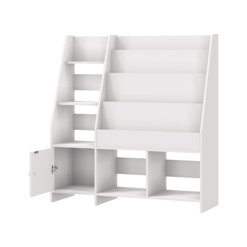 Oikiture Kids Bookshelf Organiser Storage Magazine Rack White