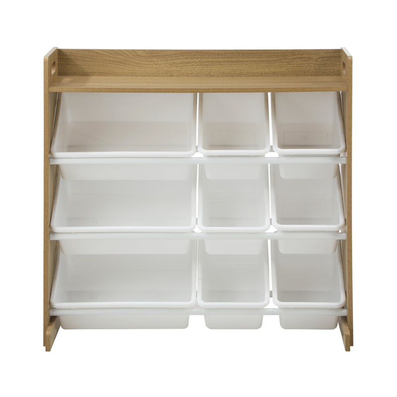 Oikiture 9 Bins Kids Toy Box Organiser Display Shelf