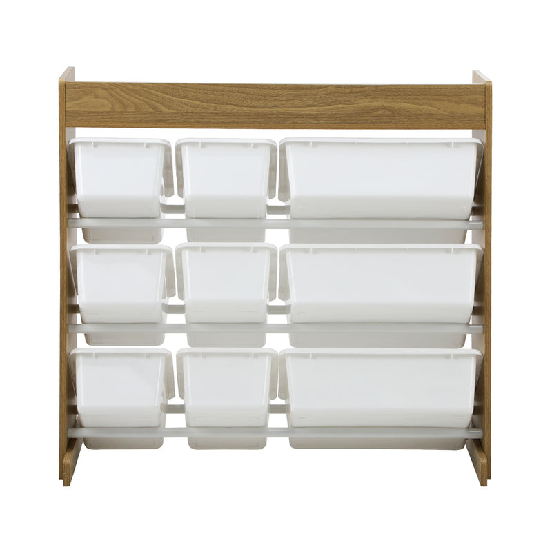 Oikiture 9 Bins Kids Toy Box Organiser Display Shelf