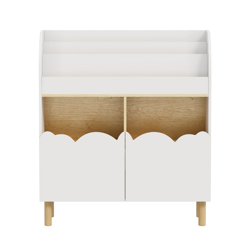 Oikiture Kids Storage Organiser Bookshelf White