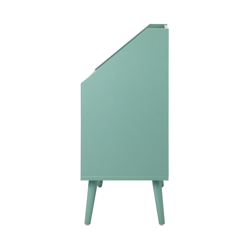 Oikiture Kids Bookshelf Children Bookcase Organiser Toy Storage Green
