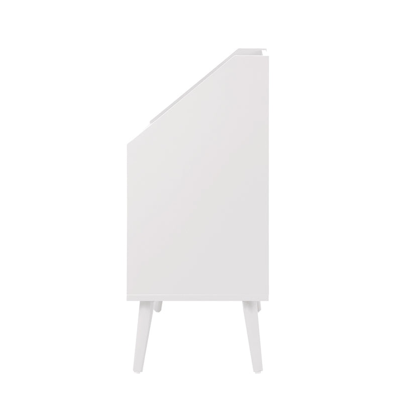 Oikiture Kids Bookshelf Children Bookcase Organiser Toy Shelf White