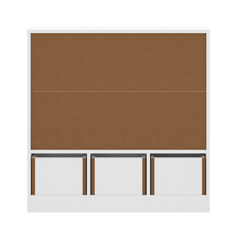 Oikiture Kids Storage Organiser Cabinet With Removable Box White
