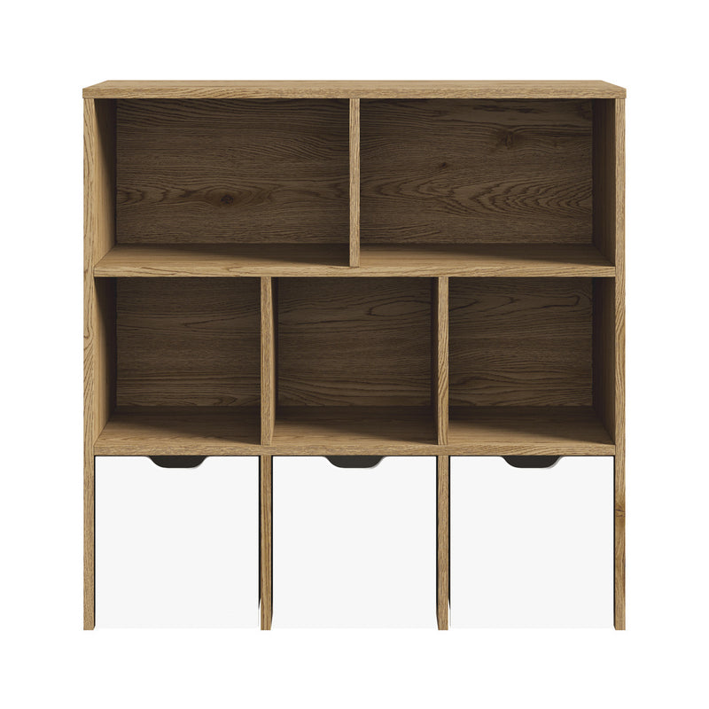 Oikiture Kids Storage Organiser Cabinet With Removable Box Natural