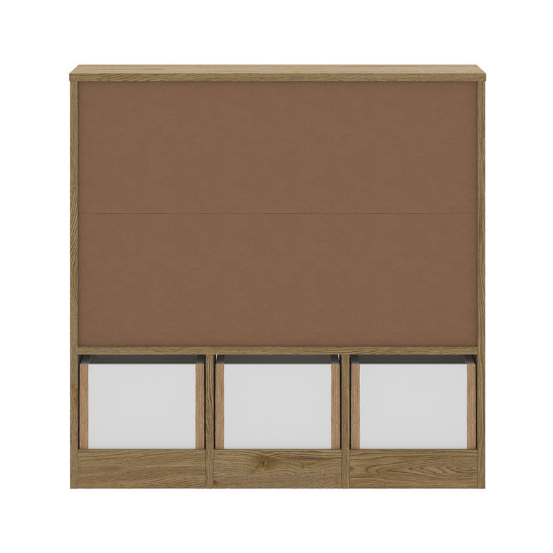 Oikiture Kids Storage Organiser Cabinet With Removable Box Natural