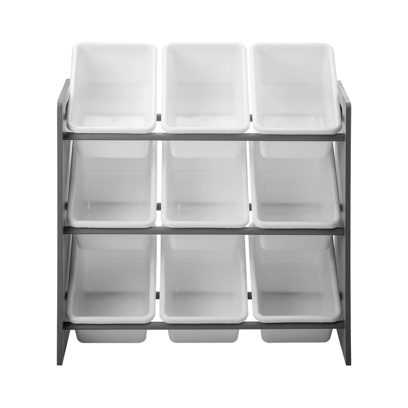 Oikiture Kids Storage 9 Bins Display Shelf Storage Rack