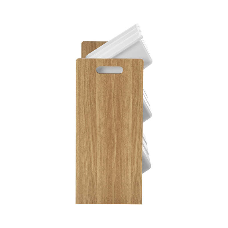 Oikiture Kids Toy Box Organiser 9 Bins Storage Rack Natural White