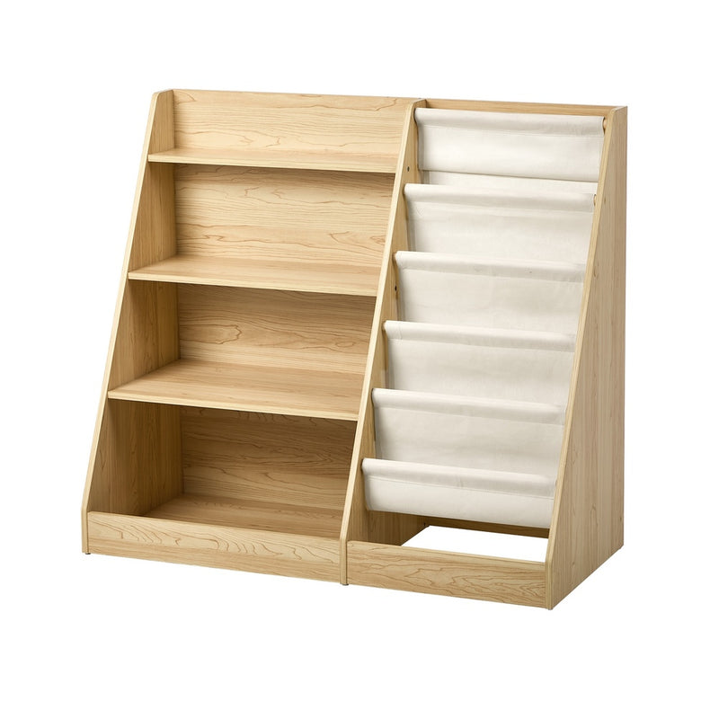 Oikiture Kids Bookshelf Bookcase Multi Tiers Shelf Rack