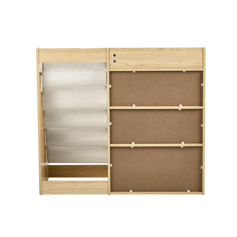 Oikiture Kids Bookshelf Bookcase Multi Tiers Shelf Rack