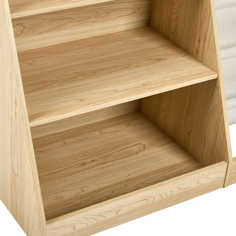 Oikiture Kids Bookshelf Bookcase Multi Tiers Shelf Rack