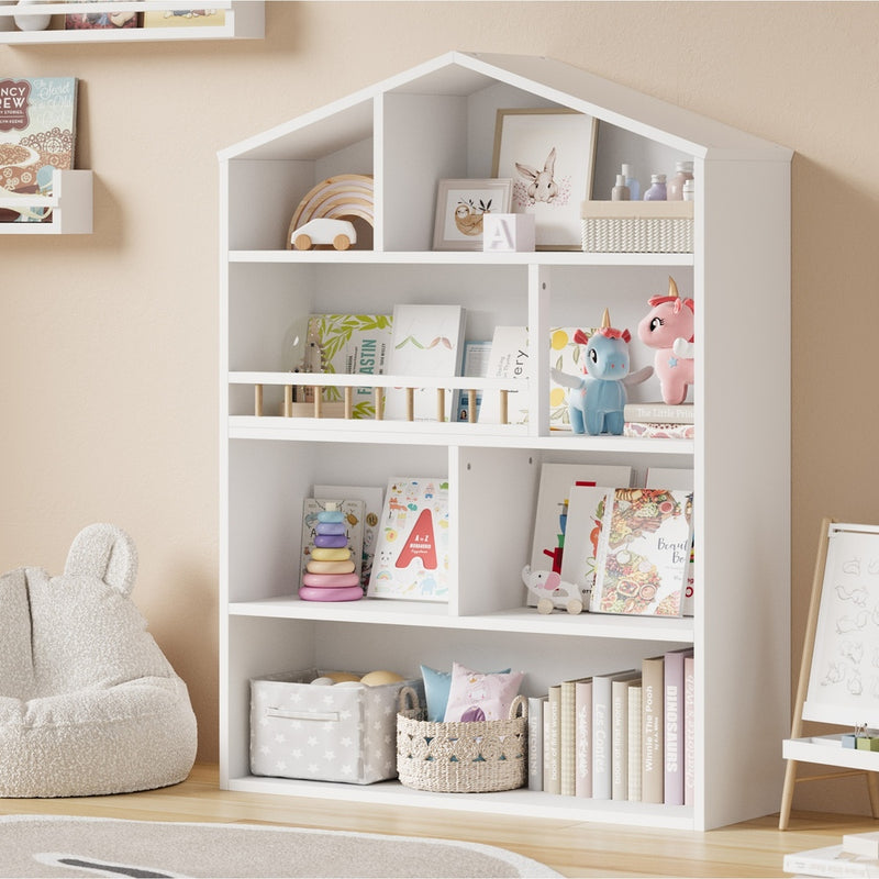 Oikiture Kids Bookshelf Bookcase Organiser Display Shelf