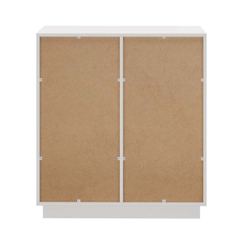 Oikiture Buffet Storage Cabinet 4 Drawers Cupboard White