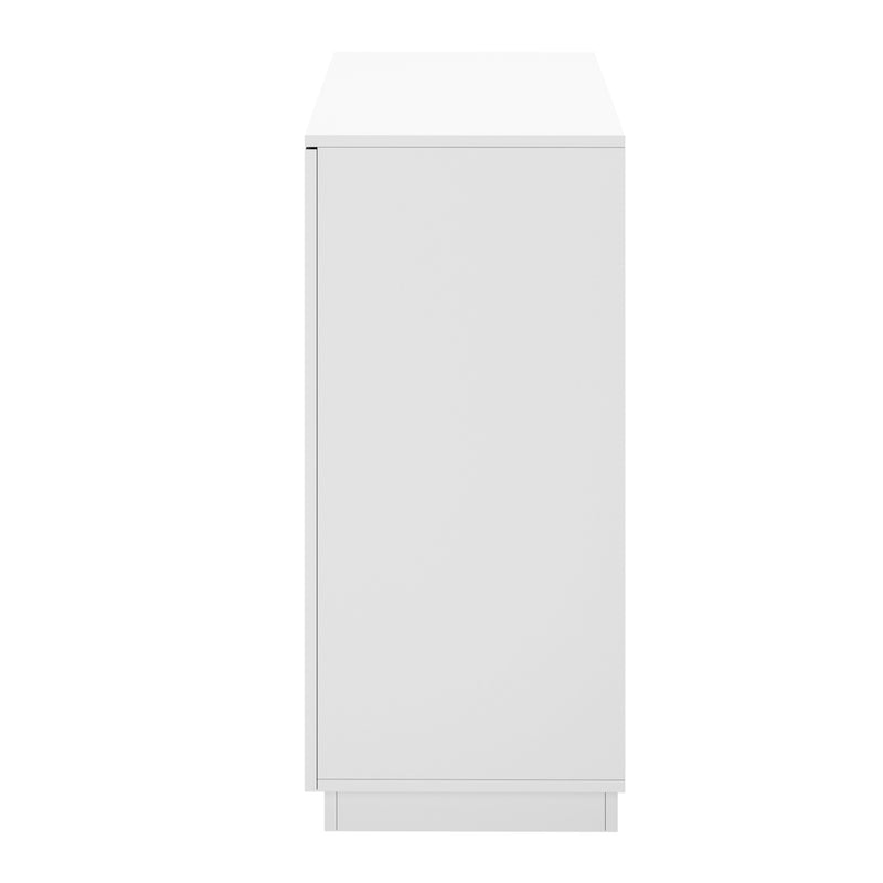 Oikiture Buffet Storage Cabinet 4 Drawers Cupboard White